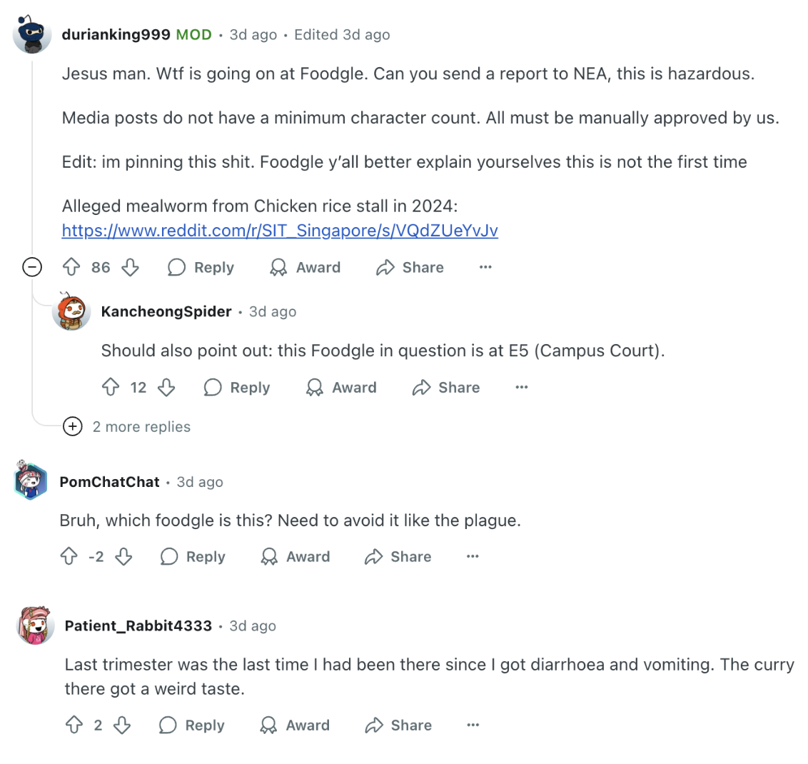 rat sit food court comments